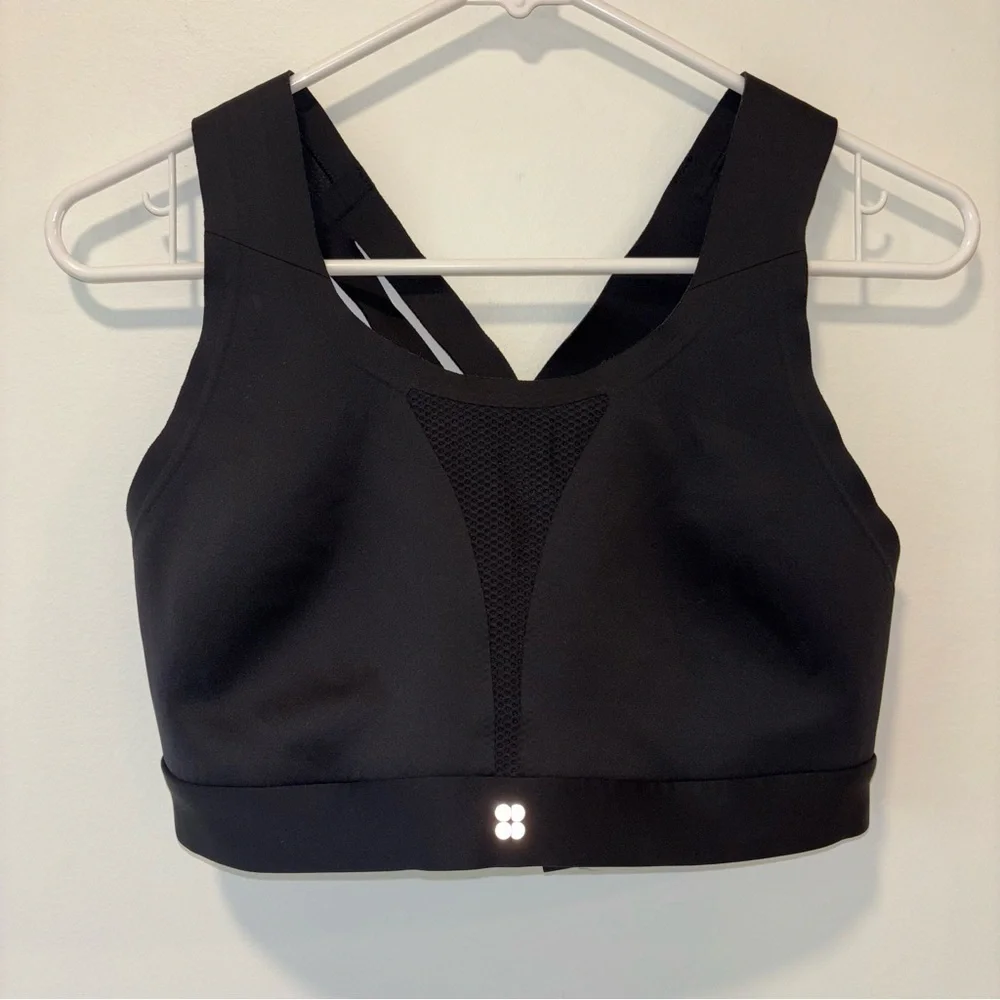 Sweaty Betty All Train Black Sports Bar Athletic Gym Workout Support 36D Active - Picture 3 of 10